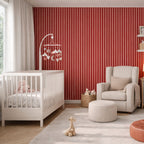 Acoustic Wall Panels in Red Wonder with White Backing