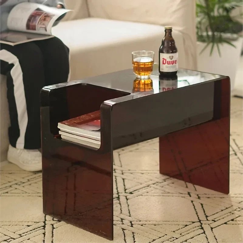 CONTROL Acrylic Transparent Small Coffee Table - MOOAZAA 