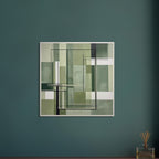 Sage Green Abstract Wall Art Print – Minimalist Geometric Poster, Modern Neutral Scandinavian Living Room Decor