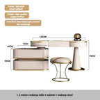 Aesthetic Storage Dresser Luxury Design Led Light Mirror - MOOAZAA