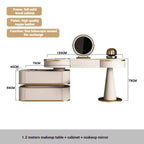 Aesthetic Storage Dresser Luxury Design Led Light Mirror - MOOAZAA