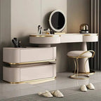 Aesthetic Storage Dresser Luxury Design Led Light Mirror - MOOAZAA