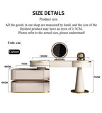 Aesthetic Storage Dresser Luxury Design Led Light Mirror - MOOAZAA