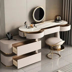 Aesthetic Storage Dresser Luxury Design Led Light Mirror - MOOAZAA