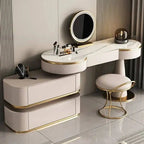 Aesthetic Storage Dresser Luxury Design Led Light Mirror - MOOAZAA