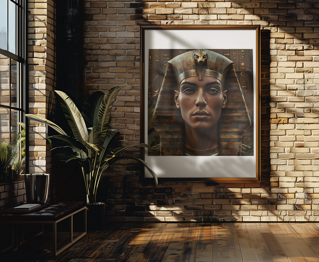 Egyptian Pharaoh Wall Art – Ancient Inspired Digtial Print