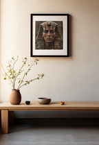 Retro Futurism Pharaoh Wall Art – Modern Egyptian Poster