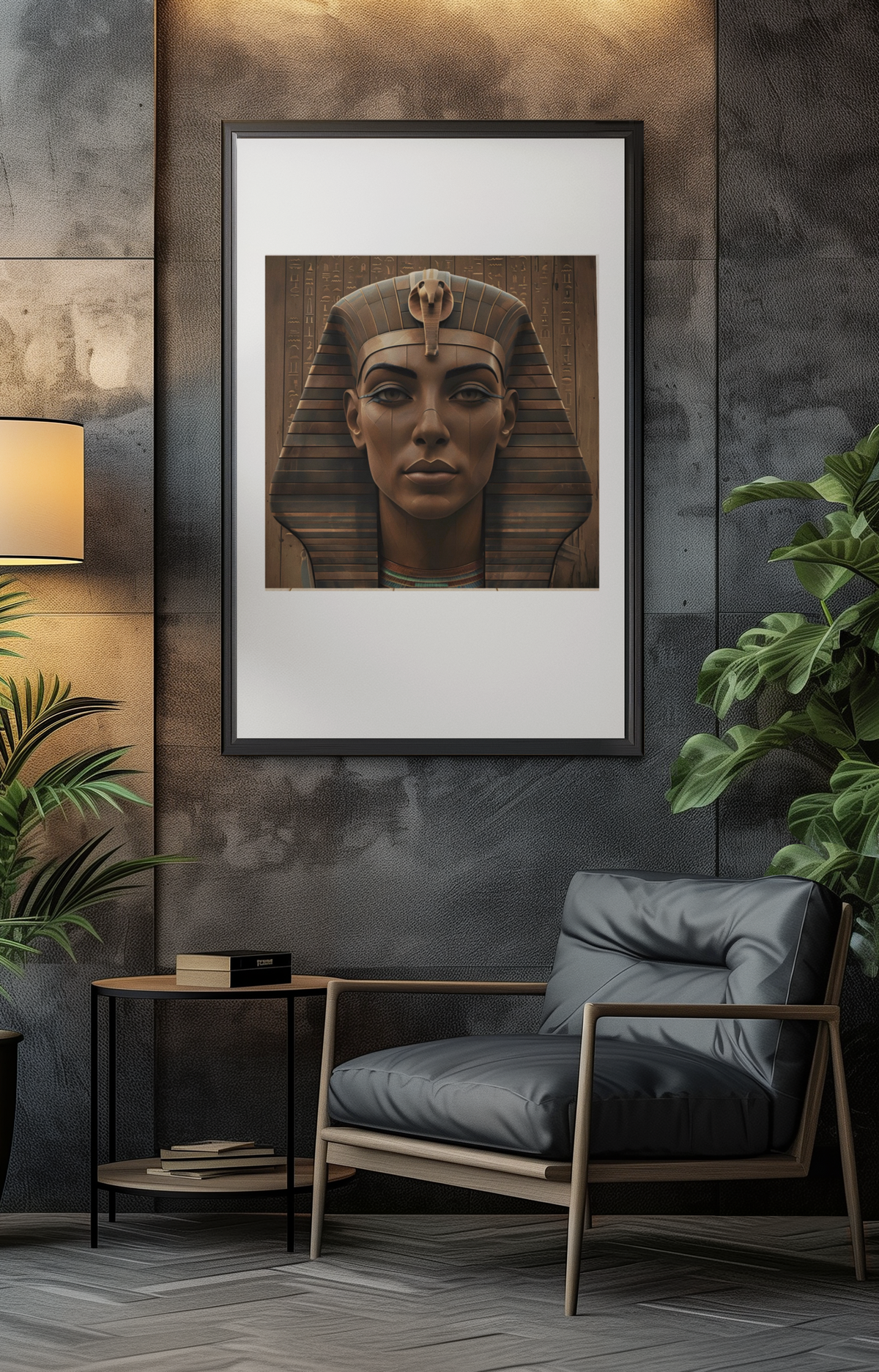 Egyptian Pharaoh Wall Art – Ancient Inspired Digtial Print