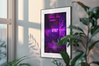 Graffiti Wall Art – Neon Urban Alley Print