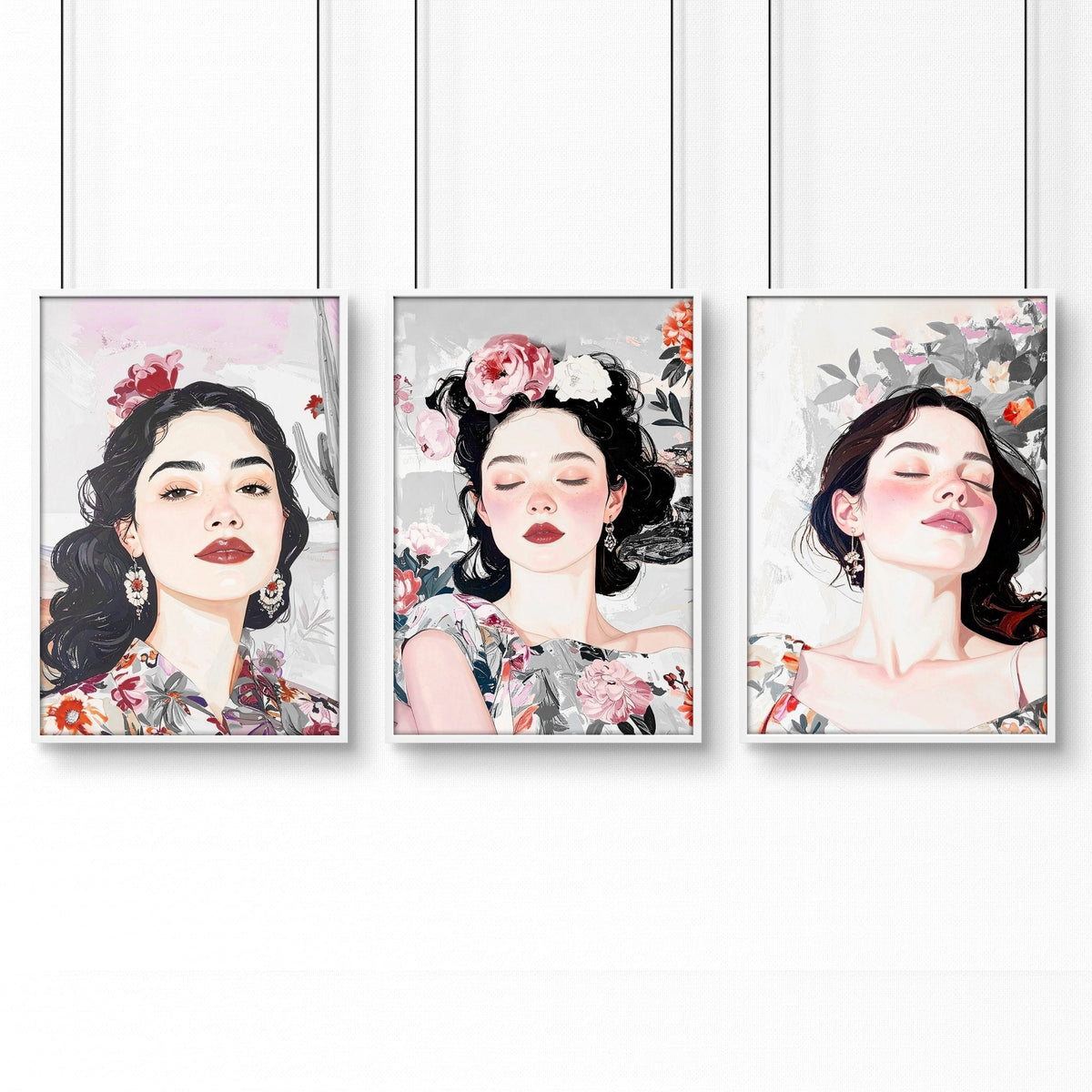 Art Decor For Bedroom Wall | Set of 3 Bohemian Prints