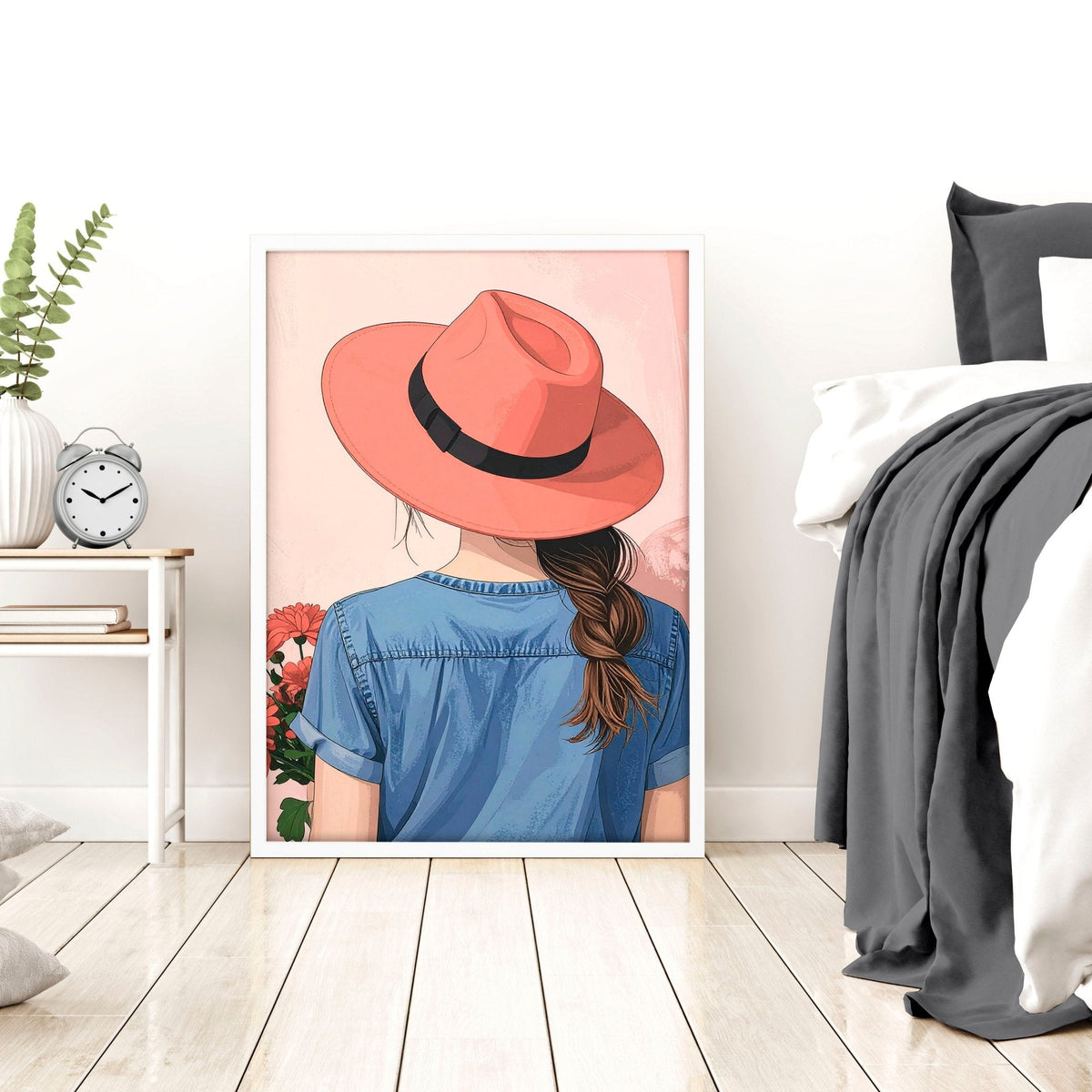 Art For Bedroom | Set of 3 Boho Women Wall art Prints