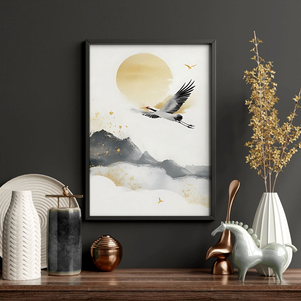 Art For Huge Wall | Set of 3 Asian Inspired Wall art Prints