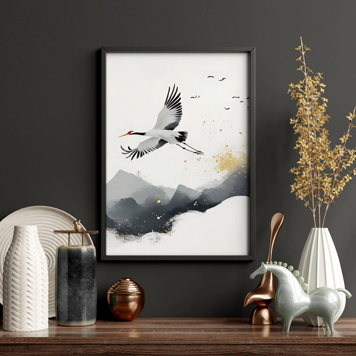 Art For Huge Wall | Set of 3 Asian Inspired Wall art Prints
