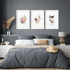 Art for the bedroom | set of 3 wall prints