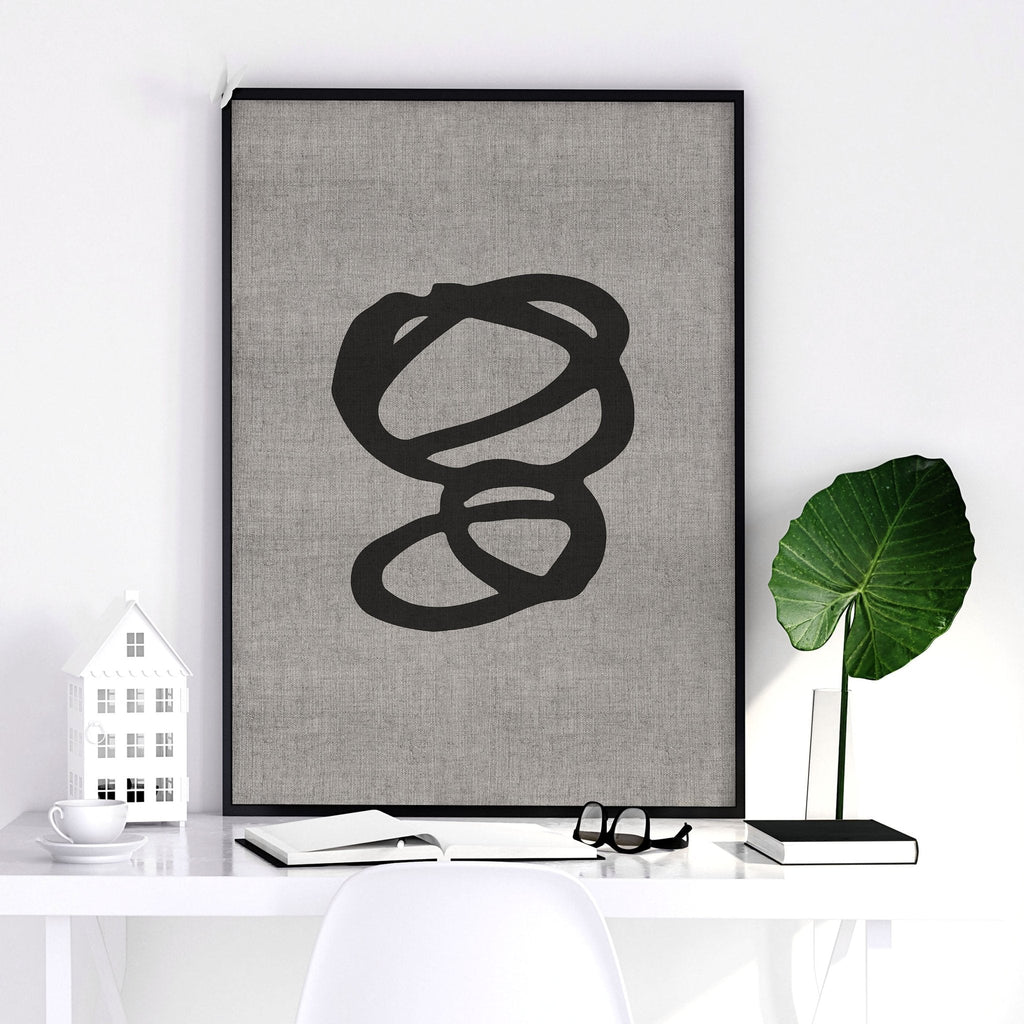 Abstract Art Set of 3 Prints | Neutral Minimalist Wall Art