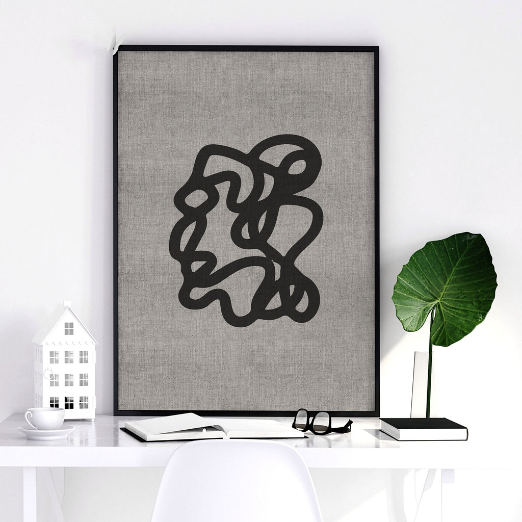 Abstract Art Set of 3 Prints | Neutral Minimalist Wall Art