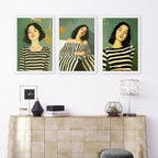 Art Print For Living Room | Set of 3 Boho Women Wall art Prints