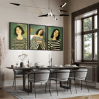 Art Print For Living Room | Set of 3 Boho Women Wall art Prints