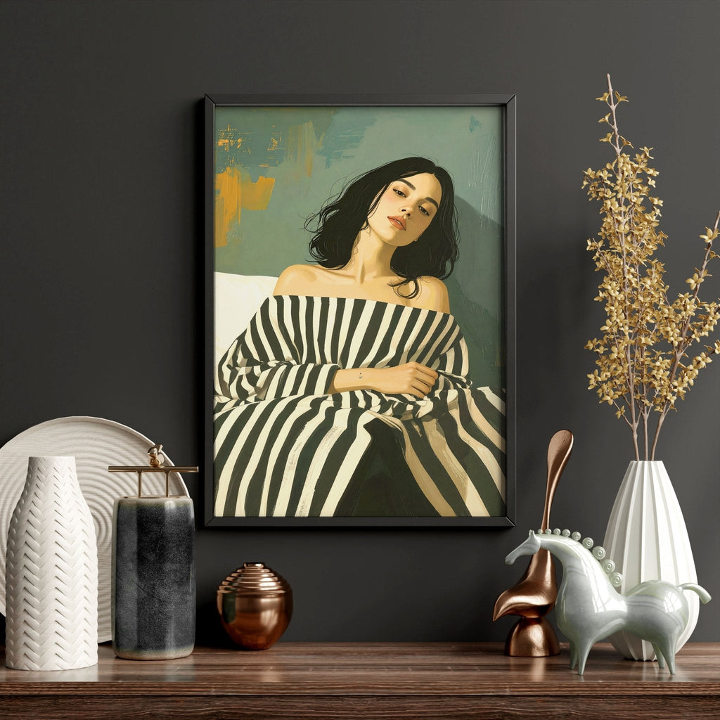 Art Print For Living Room | Set of 3 Boho Women Wall art Prints