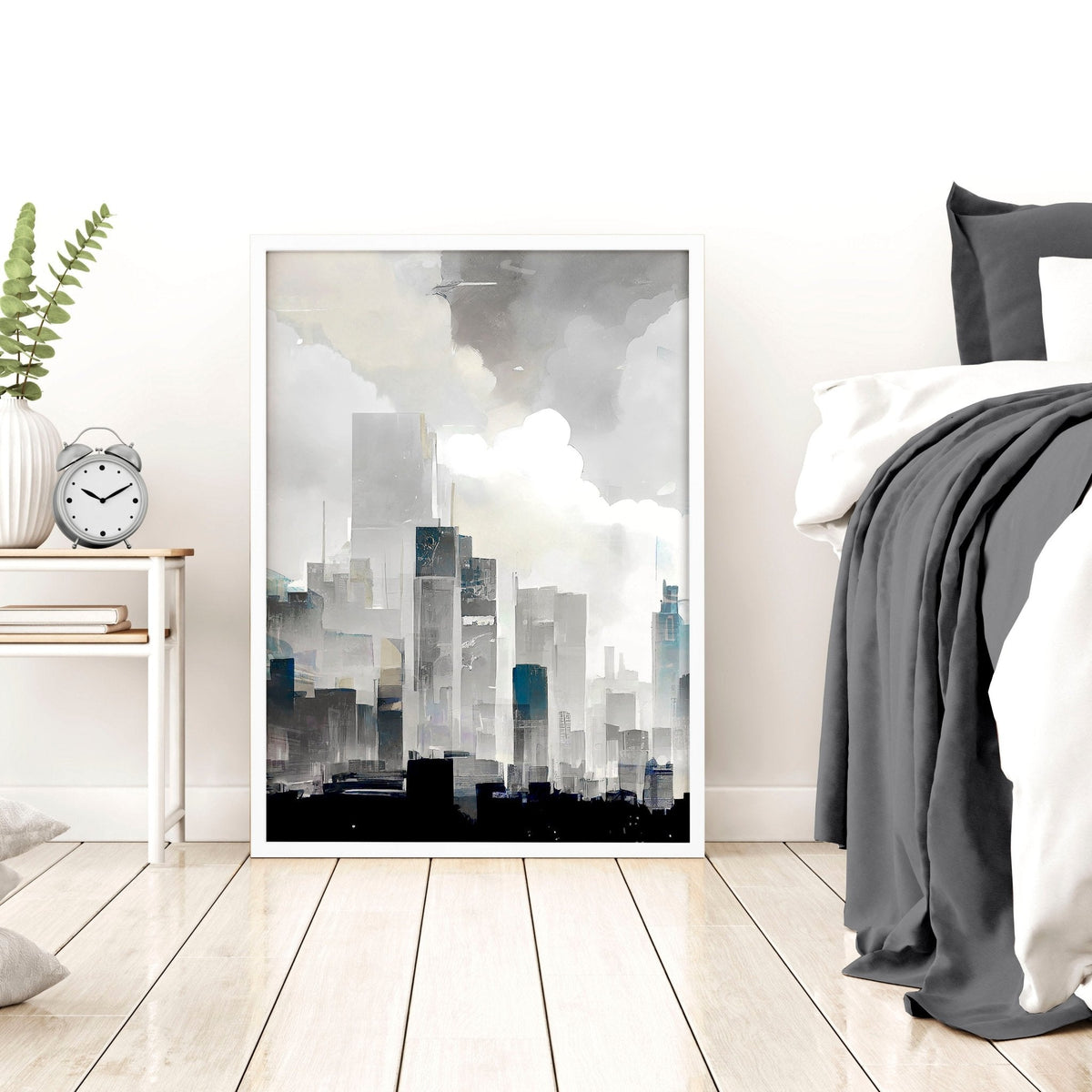 Art Prints Contemporary | Set of 3 Urban Skyscrapers Wall art Prints