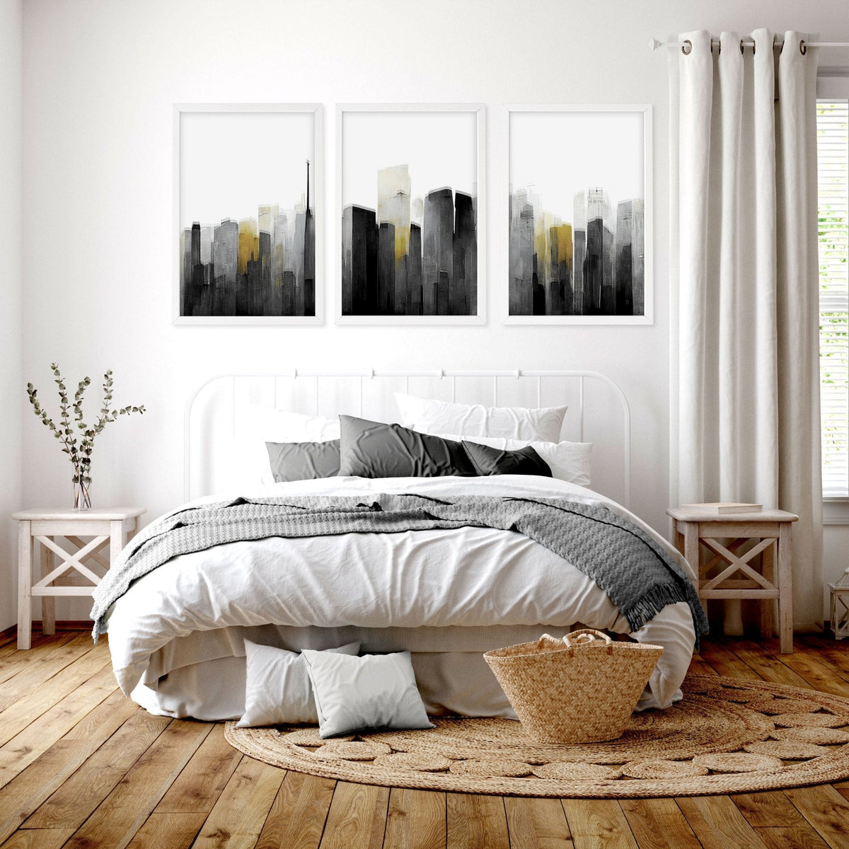 Art Prints Large | Set of 3 Urban Skyscrapers Wall art Prints