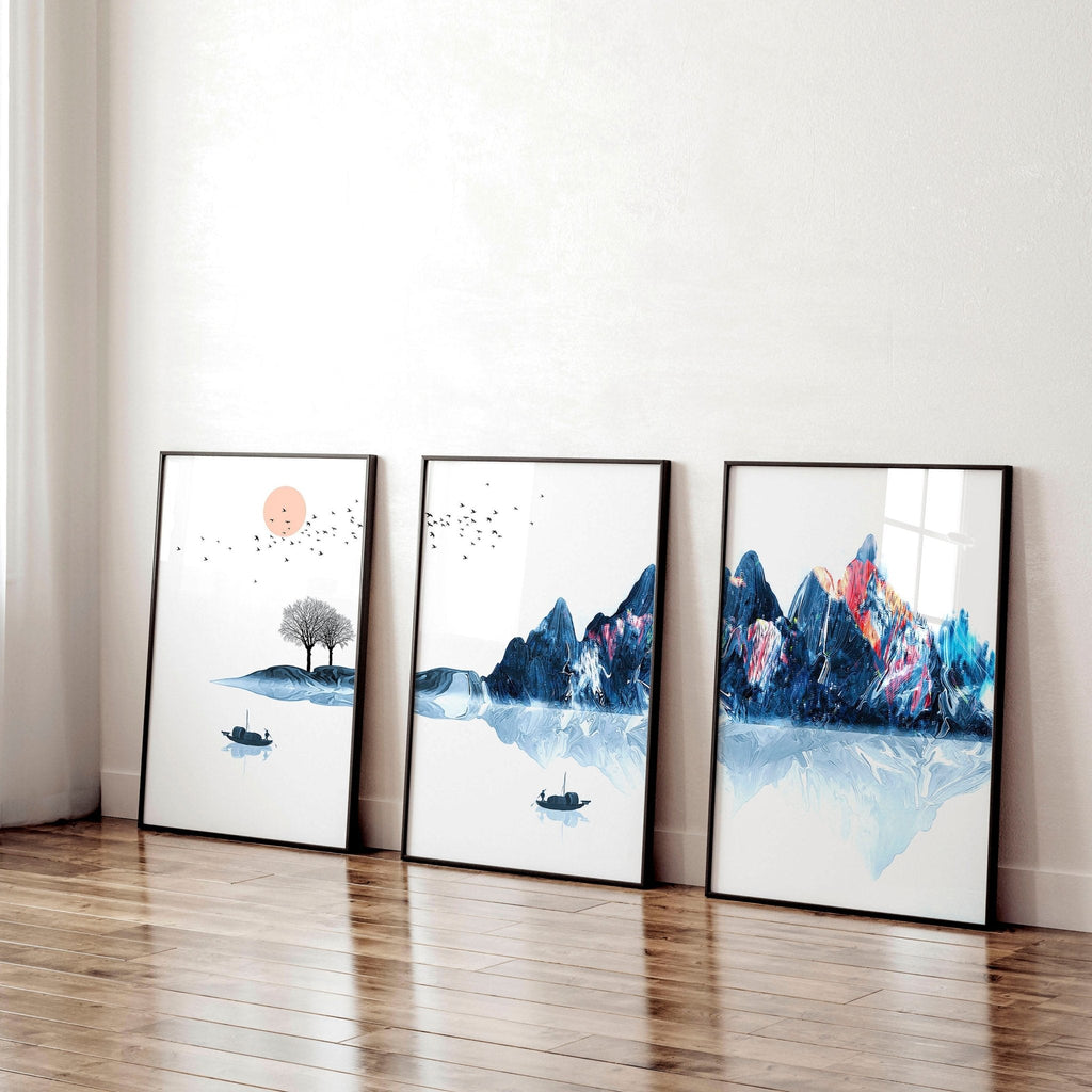 Artwork for an office | set of 3 wall art prints