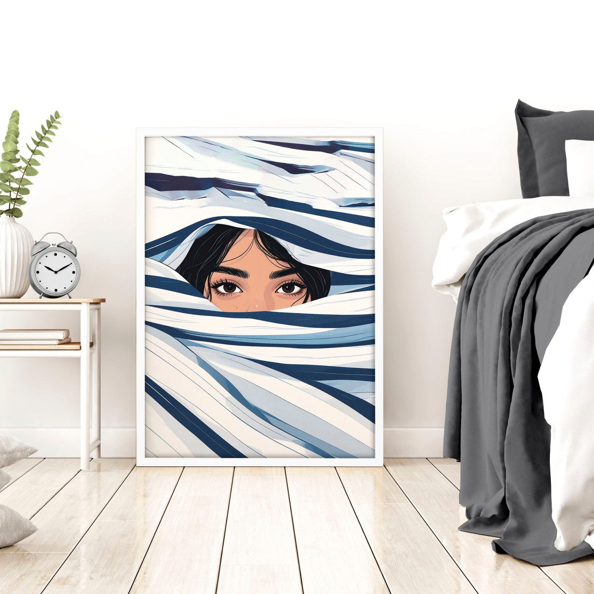Artwork For Bedroom Wall | Set of 3 Boho Women Wall art Prints