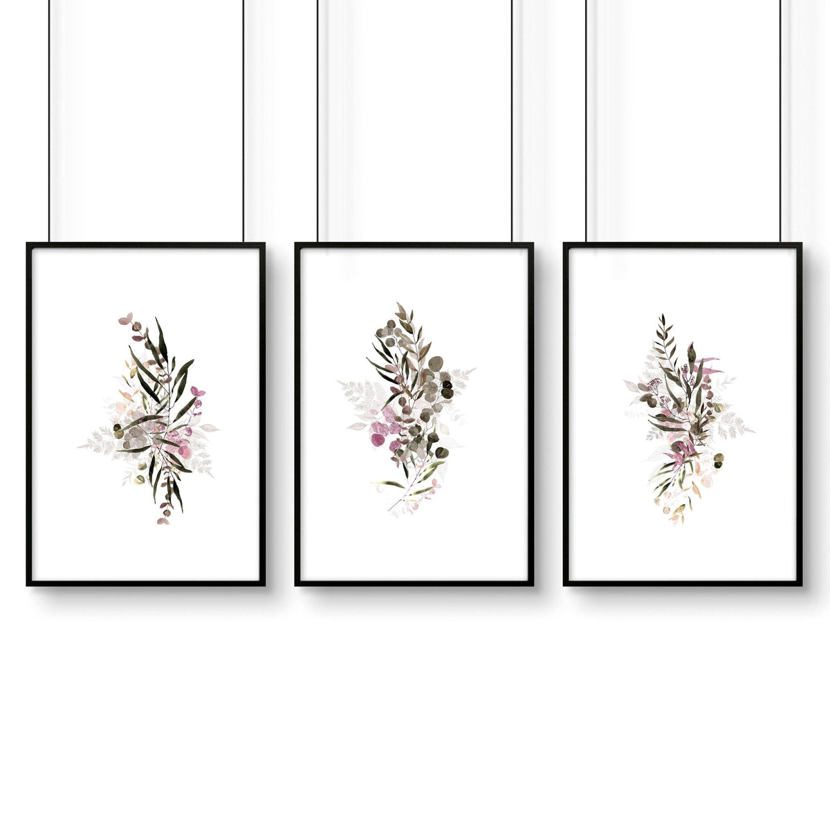 Artwork for kitchens | set of 3 Boho Chic wall art prints