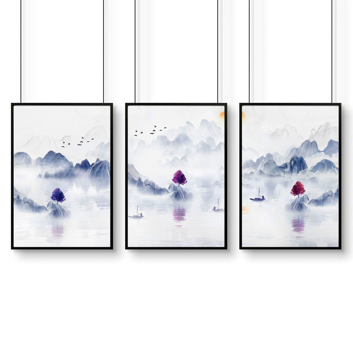Artwork for the office | set of 3 framed wall art