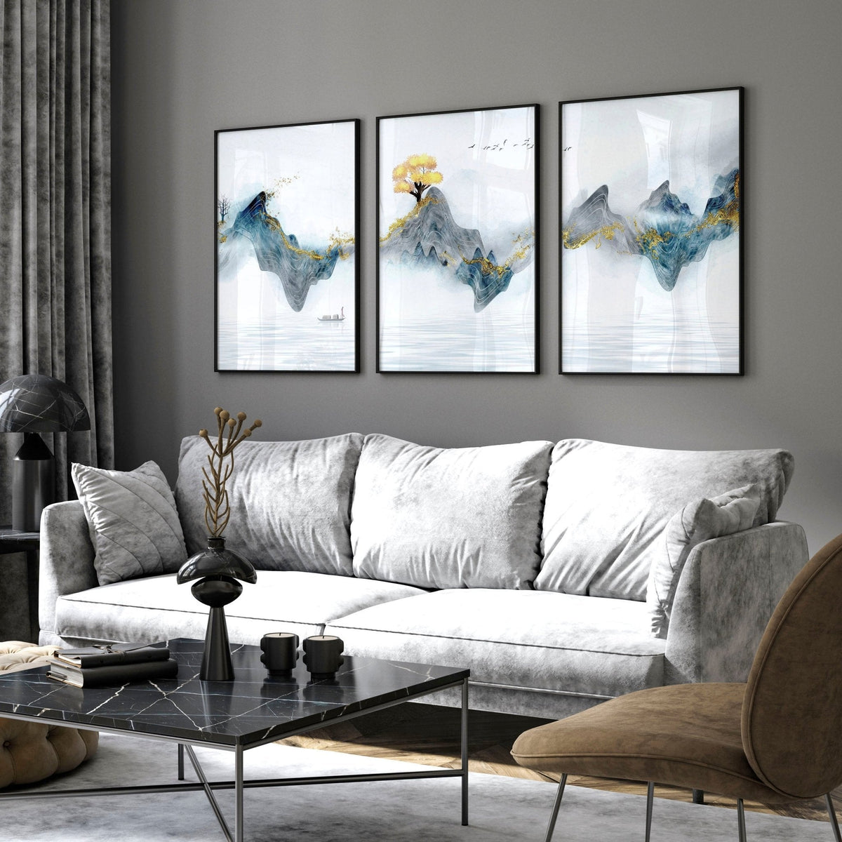 Asian Framed Wall Art – Set of 3 Prints
