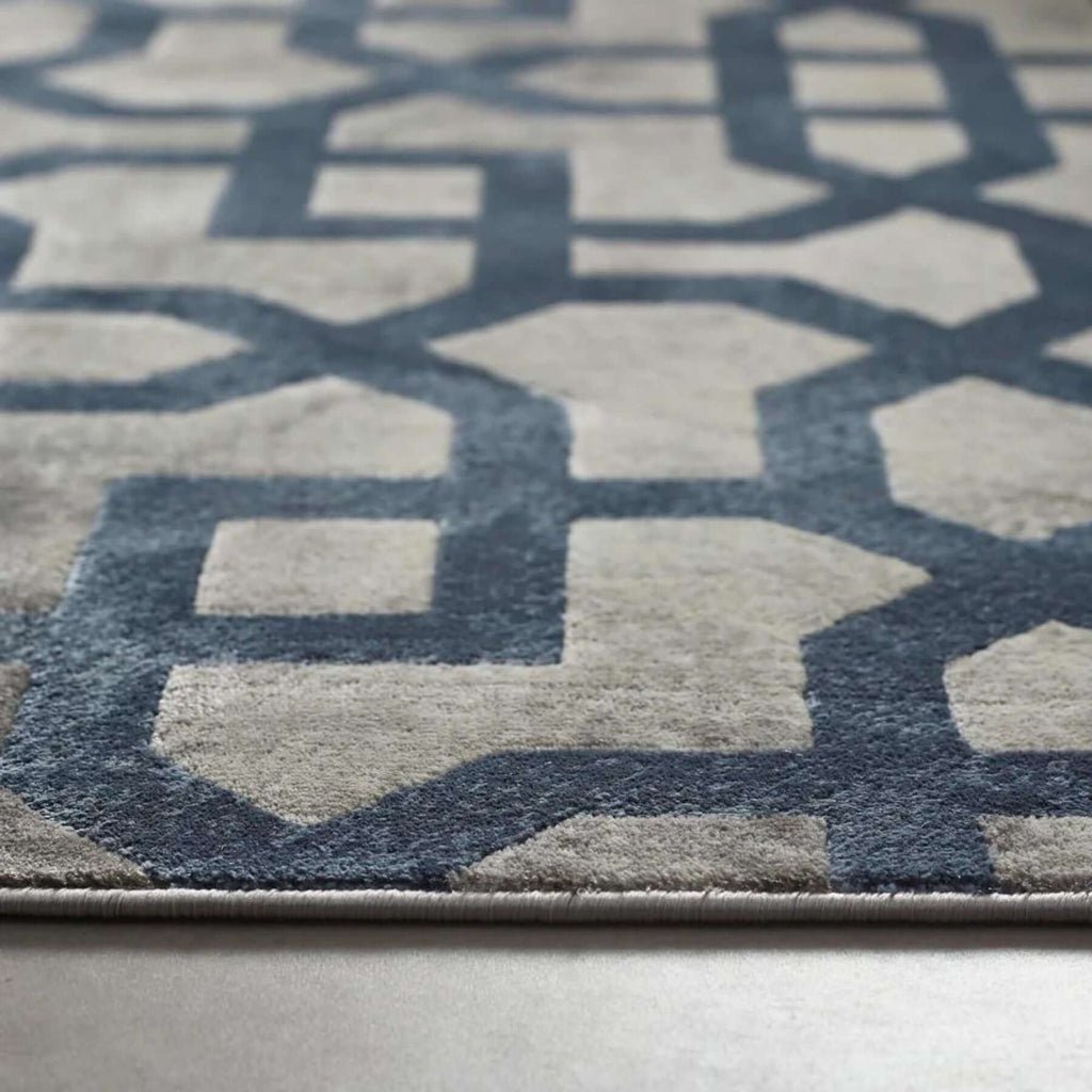 Avanti Navy Moroccan Rug - MOOAZAA