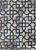 Avanti Navy Moroccan Rug - MOOAZAA