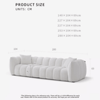 Aylet French Chenille Velvet 3 - Seater Segmented Sofa - MOOAZAA