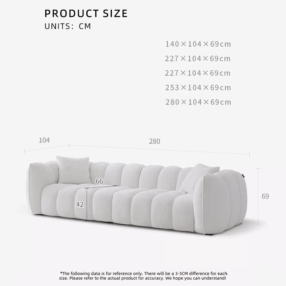 Aylet French Chenille Velvet 3 - Seater Segmented Sofa - MOOAZAA