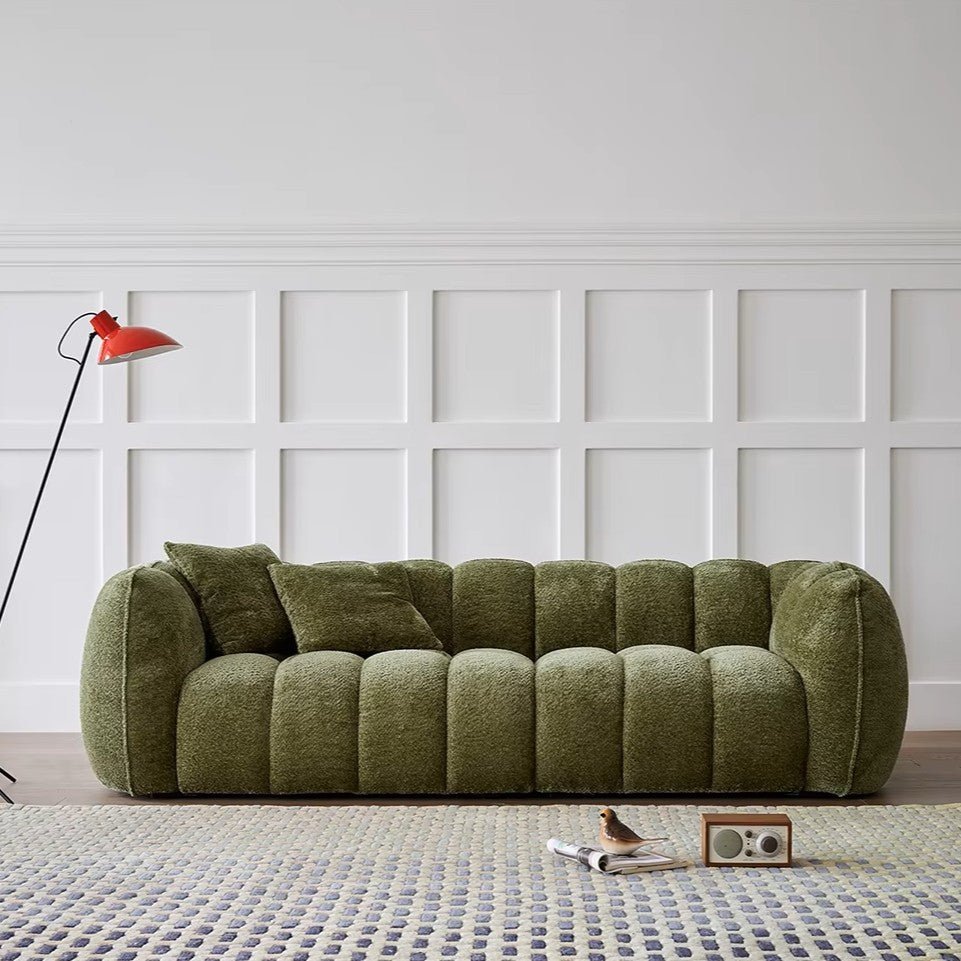 Aylet French Chenille Velvet 3 - Seater Segmented Sofa - MOOAZAA