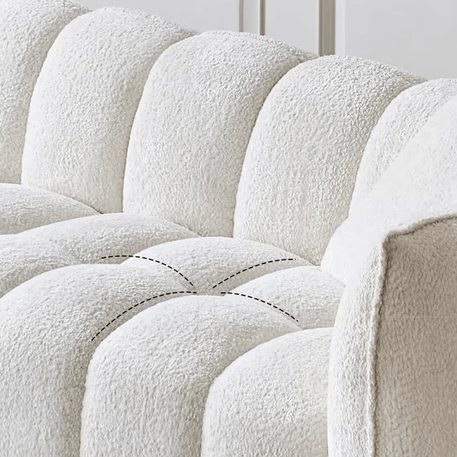 Aylet French Chenille Velvet 3 - Seater Segmented Sofa - MOOAZAA