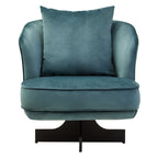 Azure Velvet Swivel Chair | Hale - MOOAZAA