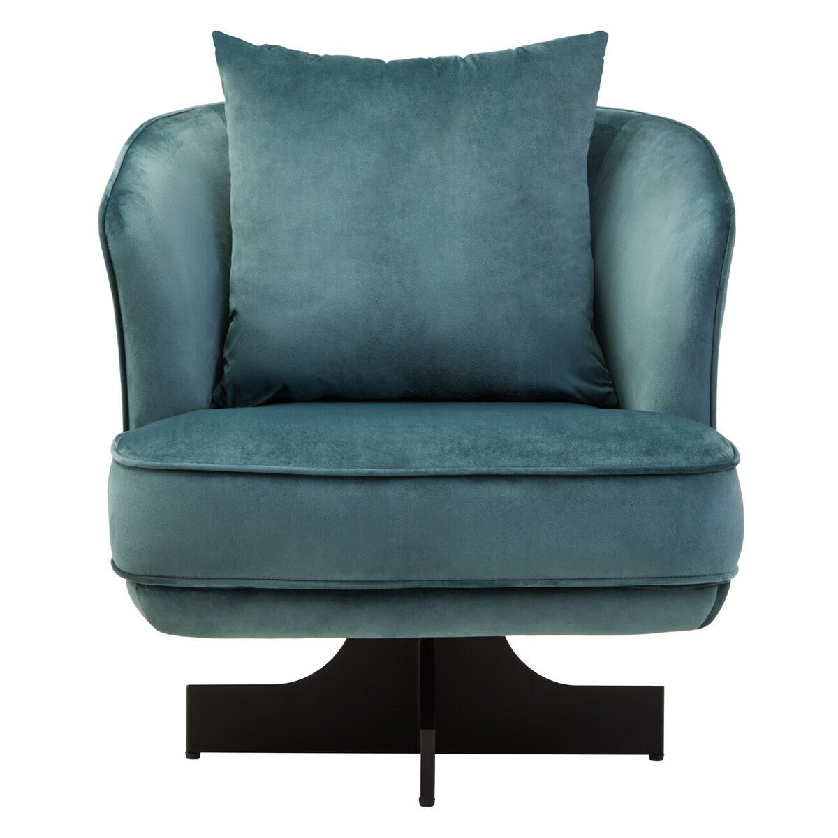 Azure Velvet Swivel Chair | Hale - MOOAZAA