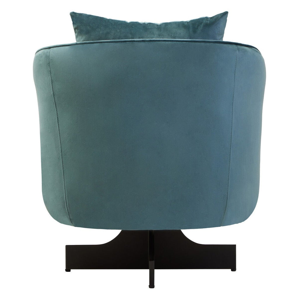 Azure Velvet Swivel Chair | Hale - MOOAZAA