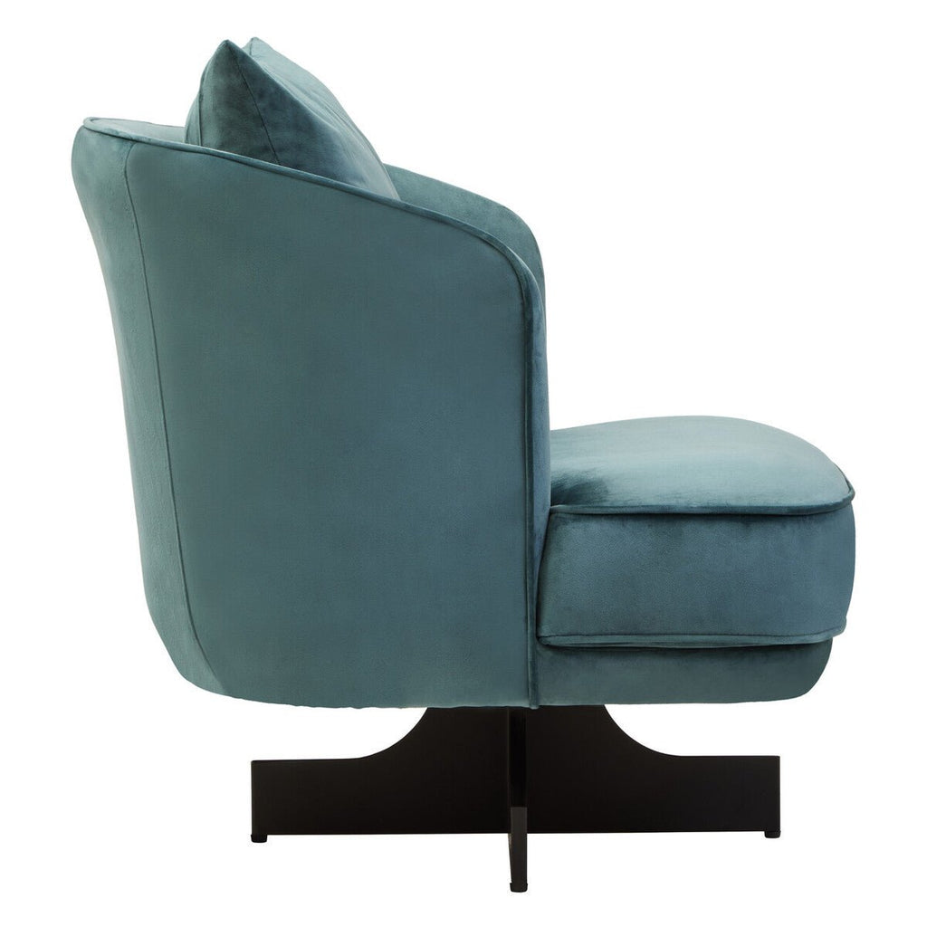 Azure Velvet Swivel Chair | Hale - MOOAZAA