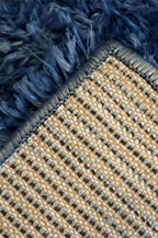 Lagom Navy Shaggy Rug