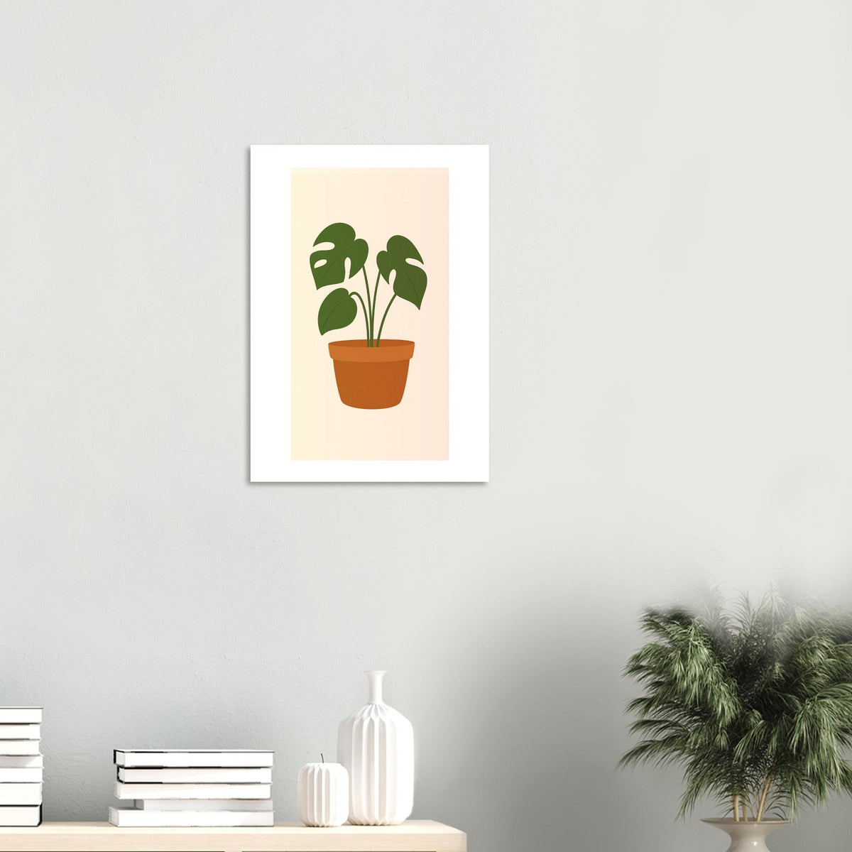 Minimalist Monstera Plant Print