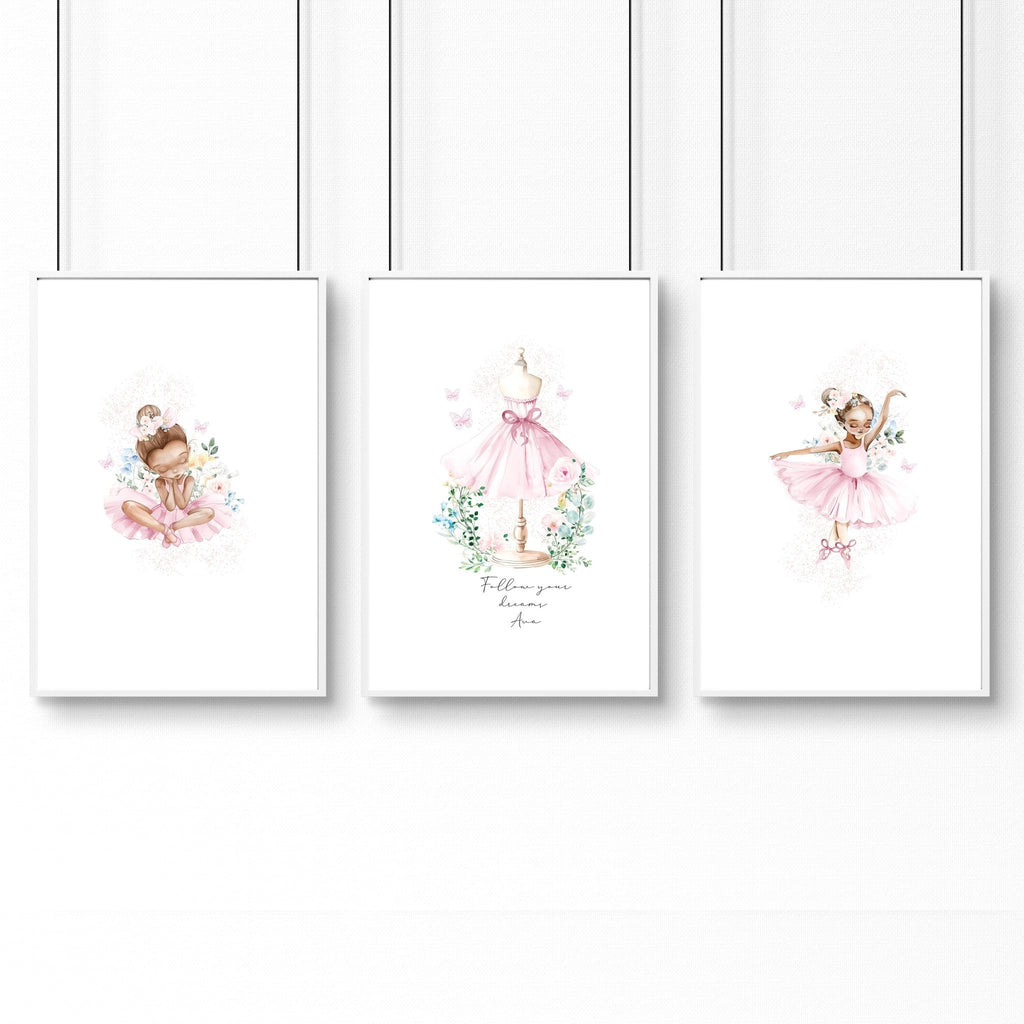 Ballerina Prints | Set of 3 wall art prints