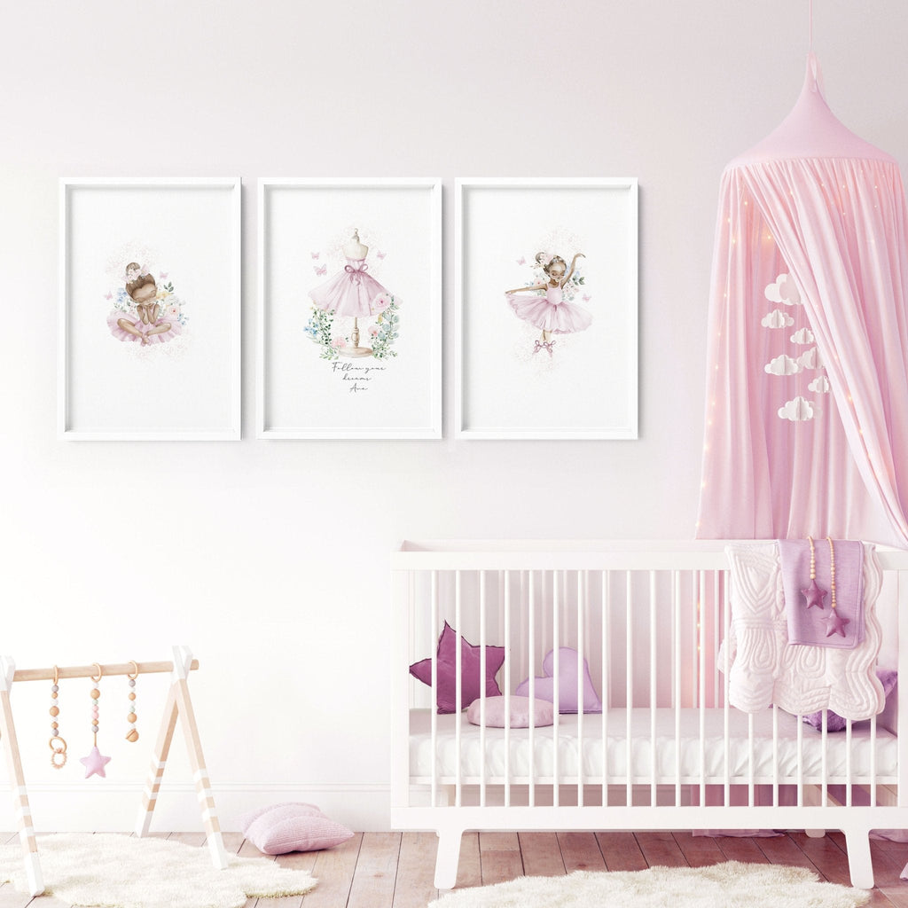 Ballerina Prints | Set of 3 wall art prints