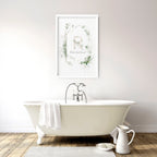 Bathroom art wall print