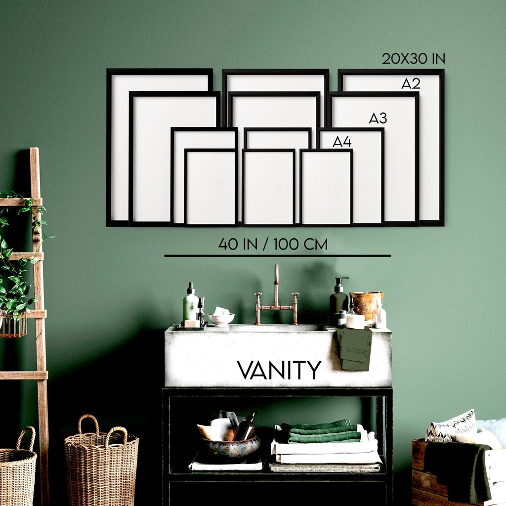 Bathroom Pictures Wall Art | set of 3 framed wall prints