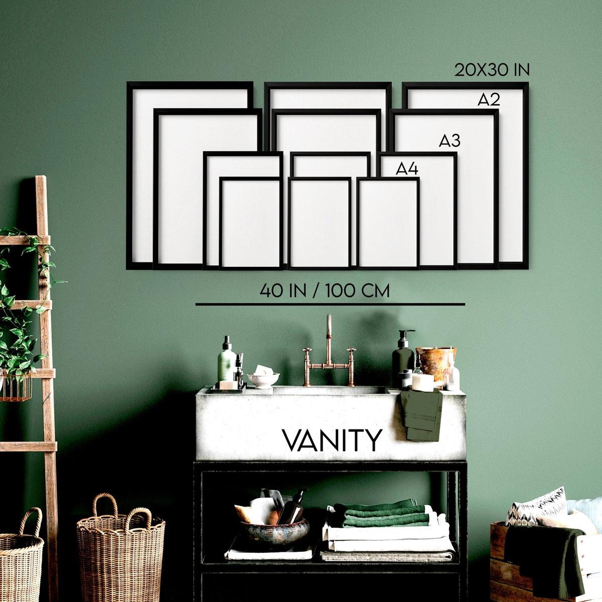 Bathroom Pictures Wall Art | set of 3 framed wall prints
