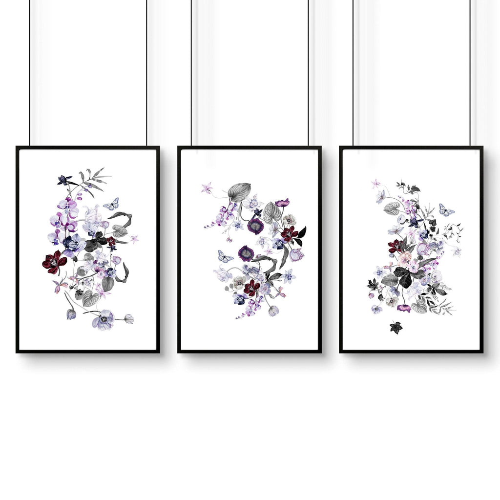 Bathroom Shabby chic wall decor | set of 3 framed wall art