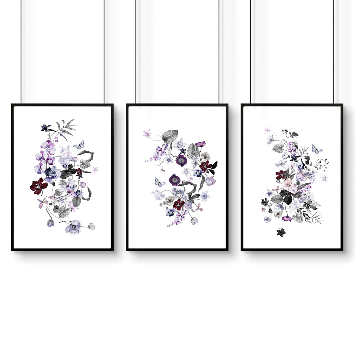 Bathroom Shabby chic wall decor | set of 3 framed wall art