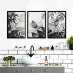 Bathroom Wall Prints | Set of 3 Botanical Wall art Prints